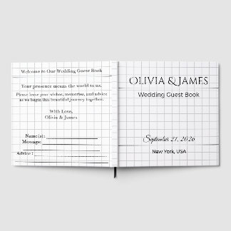 Wedding Guest Book | Modern Minimalist Keepsake