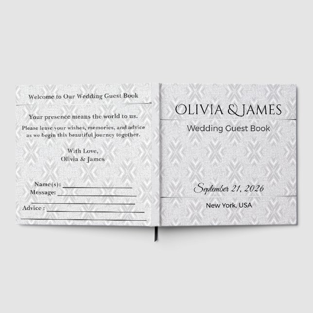 Wedding Guest Book Personalised Memory Keepsake (Full)