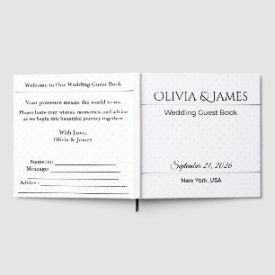 Wedding Guest Book Personalised Memory Keepsake
