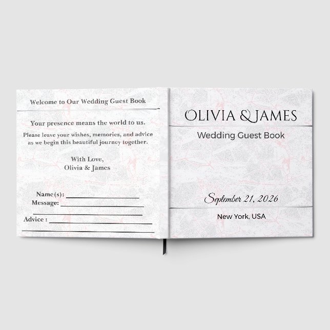 Wedding Guest Book Personalised Memory Keepsake (Full)