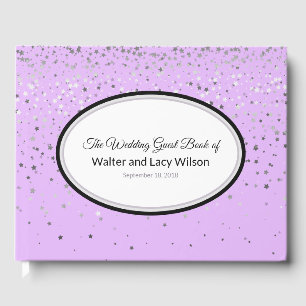 Wedding Guest Book-Petite Stars in Orchid Guest Book