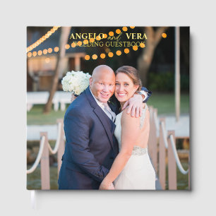 Wedding Guest Book, Photo Guestbook, Gold Foil Pho Book