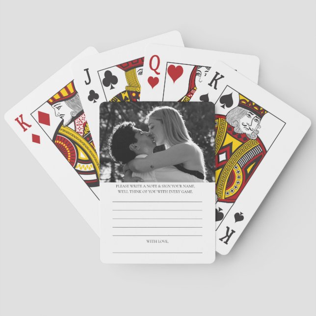 Wedding Guest Book Playing Cards (Back)