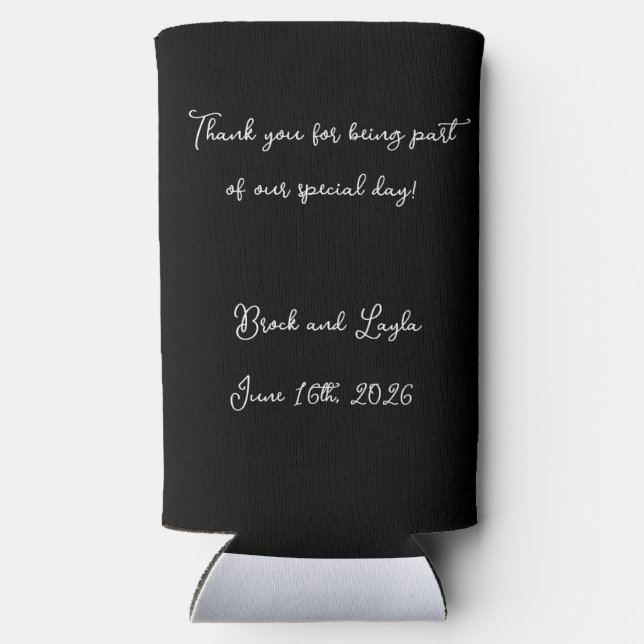 WEDDING GUEST FAVORS SELTZER CAN COOLER (Back)