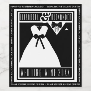 Wedding Guest Favour Wine Bottle Label Personalise