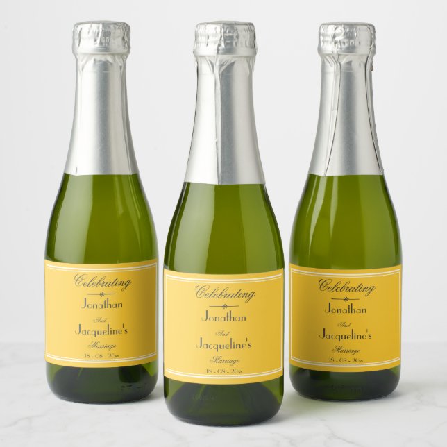 Wedding Guest Favours For Spring Summer Cute Mini Sparkling Wine Label (Bottles)