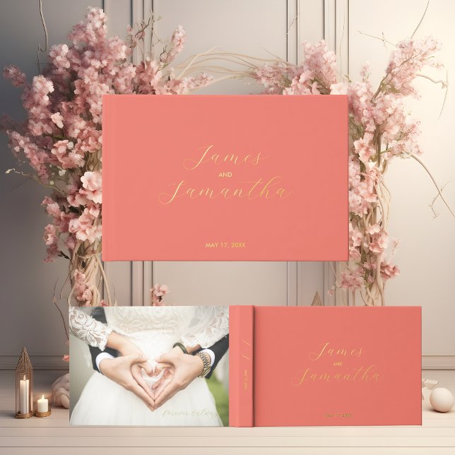 Wedding Guest Foil Notebook | Dark Coral Book (Creator Uploaded)