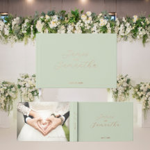 Wedding Guest Foil Notebook | Light Sage
