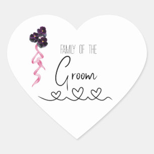 Wedding Guest Identifier  Heart Sticker