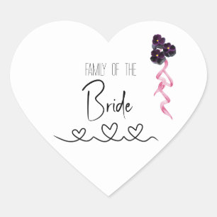Wedding Guest Identifier Heart Sticker