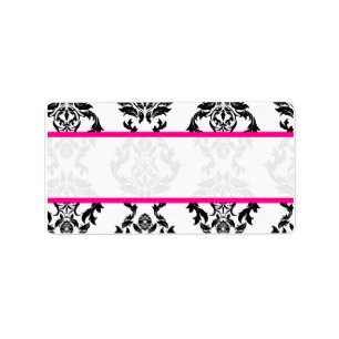 Wedding Guest Mailing Labels Damask