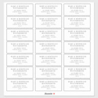 Wedding Guest Pre-addressed Labels Minimalist J102