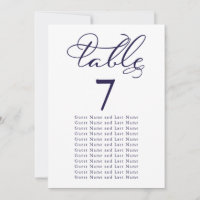 Wedding Guest Seating Simple Elegant Calligraphy I