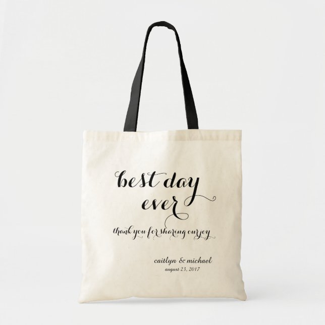 Wedding Guest Welcome: best day ever Tote Bag (Front)