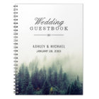 Wedding Guestbook - Elegant Pine Tree Forest