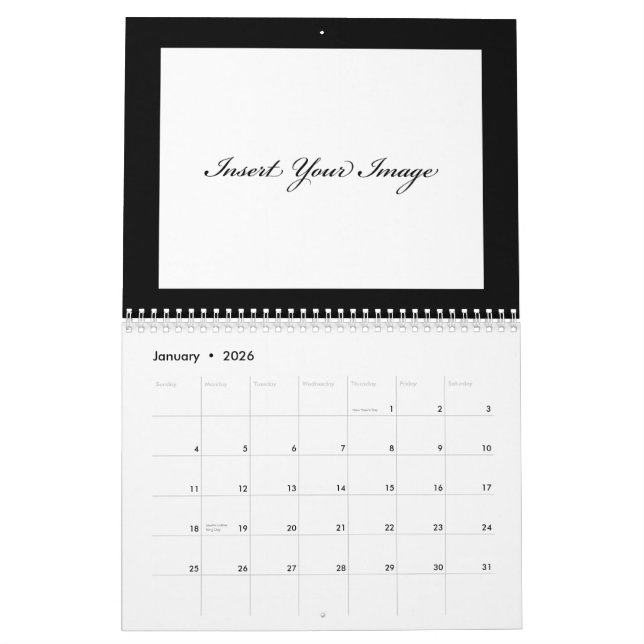 Wedding Guestbook LOVE in Alphabet Photography Calendar (Jan 2026)