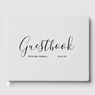 Wedding Guestbook   Modern Classic Simple Chic