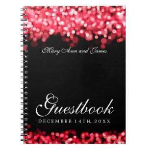Wedding Guestbook Red Lights Notebook