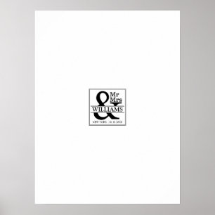 Wedding Guestbook Signature Board - Mr & Mrs