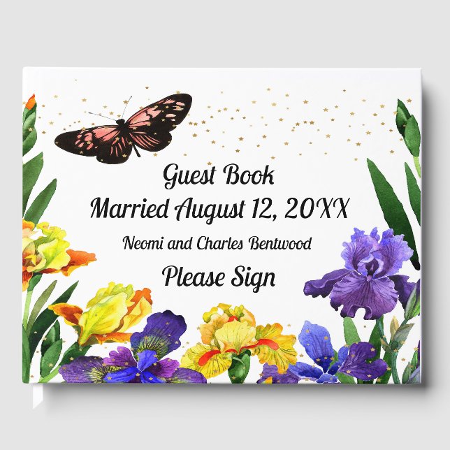Wedding Guestbook with Iris (Front)