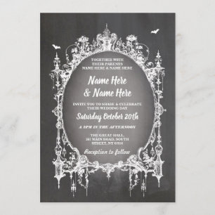 Wedding Halloween Horror Gothic Frame Invite