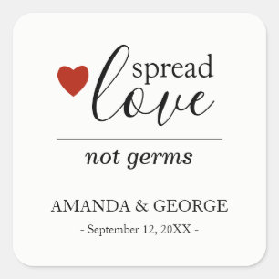 Wedding Hand Sanitizer labels simple