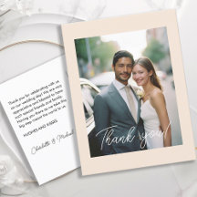 Wedding Handwritten Thank you 1 Photo
