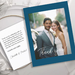 Wedding Handwritten Thank you 1 Photo Postcard