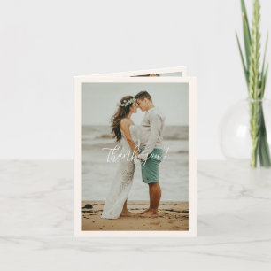 Wedding Handwritten Thank you 3 Photos Card