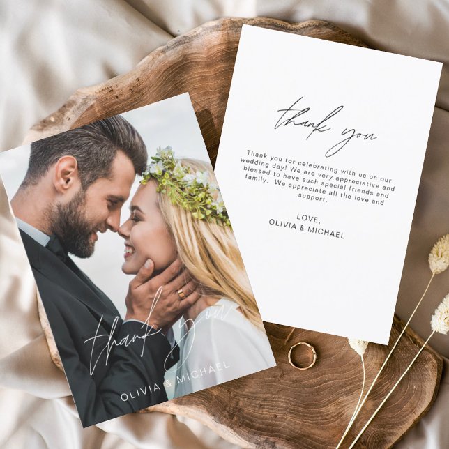Wedding Handwritten Thank You Photo Minimalist (Creator Uploaded)