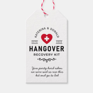 Wedding Hangover Recovery Kit Gift Tags