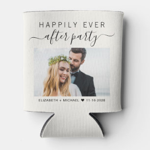 Wedding Happily Ever After Party Photo Cream Can Cooler