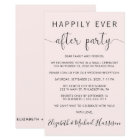 Wedding Happily Ever After Party Pink Invitation