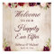 Wedding Happily Ever After Rustic Burgundy Floral