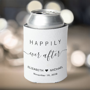 Wedding Happily Ever After White Can Cooler