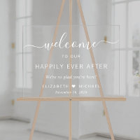 Wedding Happily Ever After White Welcome