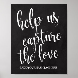 Wedding Hashtag Chalkboard 8x10 Sign