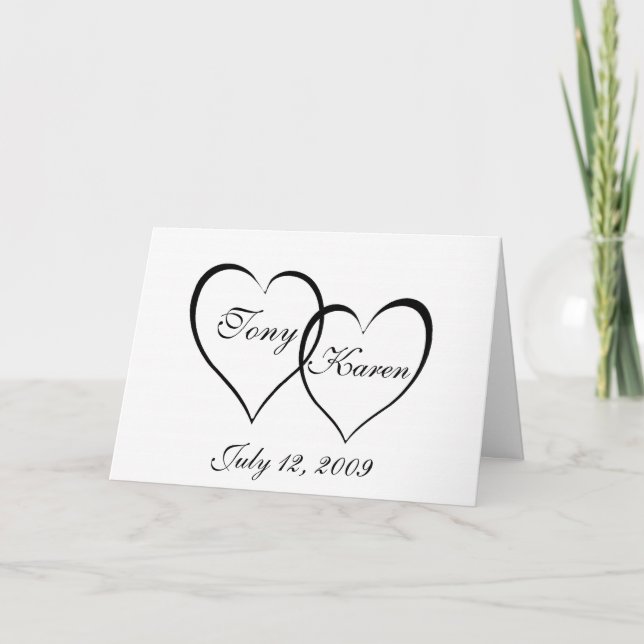 Wedding Heart Double  Invitation (Front)
