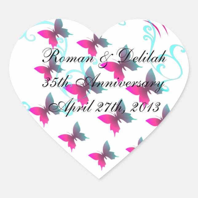 wedding heart sticker (Front)