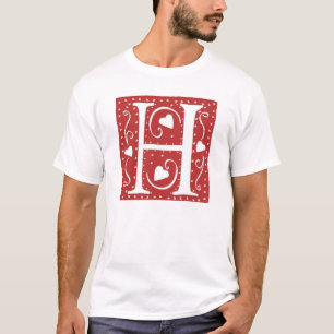 Wedding Hearts Letter H T-Shirt
