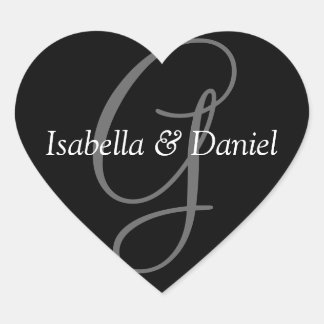 Wedding Hearts Monogram Seal Wedding Monogram