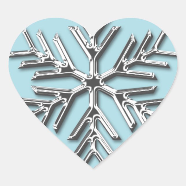 Wedding Hearts Snowflake Winter Wedding Seals (Front)