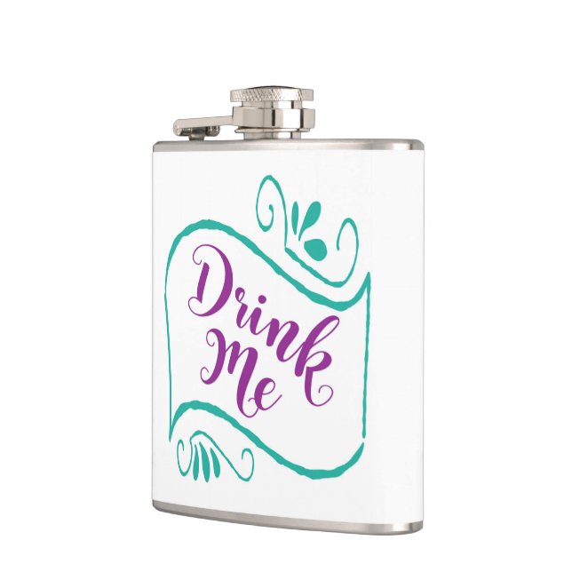 Wedding - Hip Flask - Drink Me (Left)