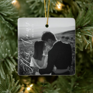 Wedding His Vows Photo Keepsake Ceramic Ornament