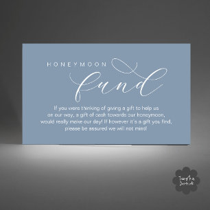 Wedding Honeymoon Fund, A Note on Gifts Enclosure Card