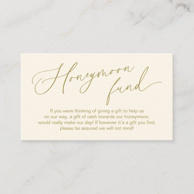 Wedding Honeymoon Fund, Gifts in Cash Wishing Well Enclosure Card (Front)