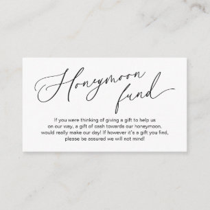 Wedding Honeymoon Fund, Gifts in Cash Wishing Well Enclosure Card
