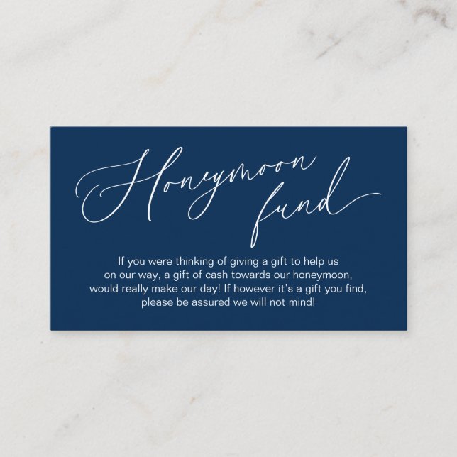 Wedding Honeymoon Fund, Gifts in Cash Wishing Well Enclosure Card (Front)