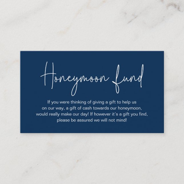 Wedding Honeymoon Fund, Gifts in Cash Wishing Well Enclosure Card (Front)