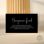 Wedding Honeymoon Fund, Modern Handwritten Script Enclosure Card<br><div class="desc">Celebrate the beginning of your journey together with our elegantly crafted "honeymoon fund" wedding invitation enclosed card. Featuring a sophisticated blend of modern script and romantic allure, in timeless classy black theme, each card is meticulously designed to convey the essence of your special day. Perfectly suited for couples seeking a...</div>